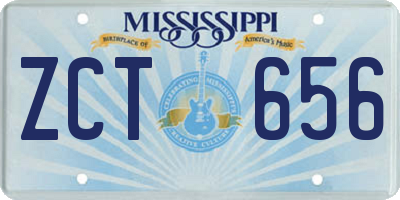 MS license plate ZCT656