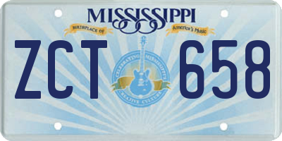 MS license plate ZCT658