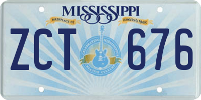 MS license plate ZCT676
