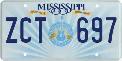MS license plate ZCT697