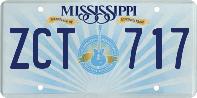 MS license plate ZCT717