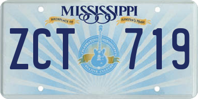 MS license plate ZCT719
