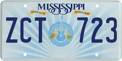 MS license plate ZCT723