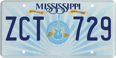 MS license plate ZCT729