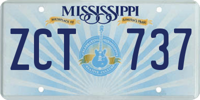 MS license plate ZCT737