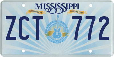MS license plate ZCT772