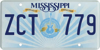MS license plate ZCT779