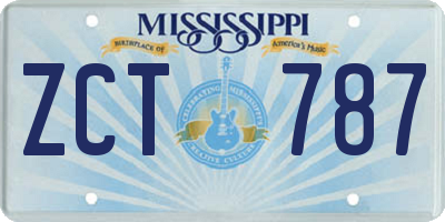 MS license plate ZCT787