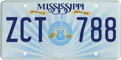 MS license plate ZCT788