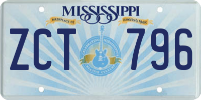 MS license plate ZCT796