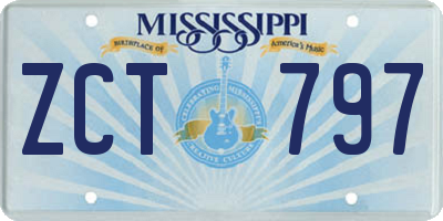 MS license plate ZCT797