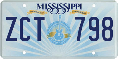 MS license plate ZCT798