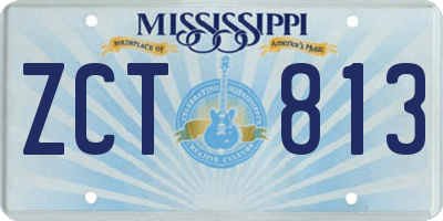 MS license plate ZCT813