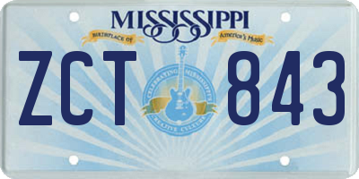 MS license plate ZCT843