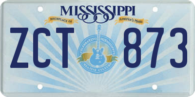 MS license plate ZCT873