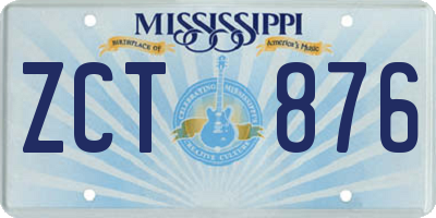 MS license plate ZCT876