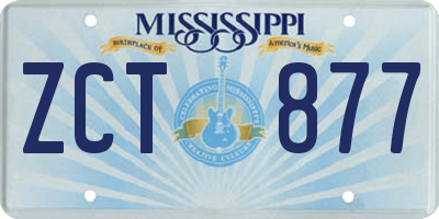 MS license plate ZCT877