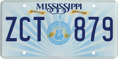 MS license plate ZCT879