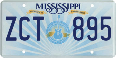 MS license plate ZCT895