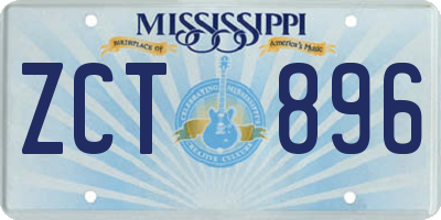 MS license plate ZCT896