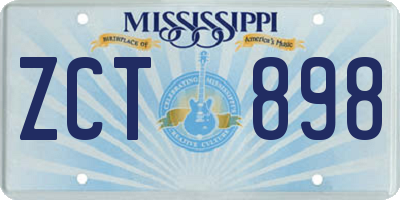 MS license plate ZCT898