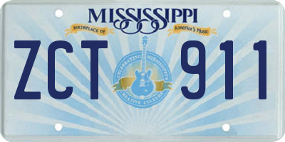 MS license plate ZCT911