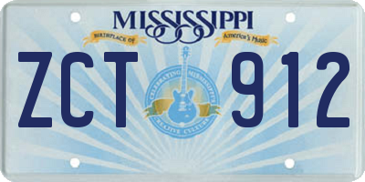 MS license plate ZCT912