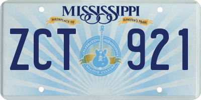 MS license plate ZCT921