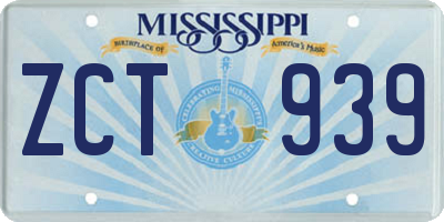 MS license plate ZCT939