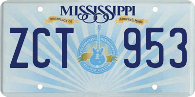 MS license plate ZCT953
