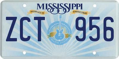MS license plate ZCT956