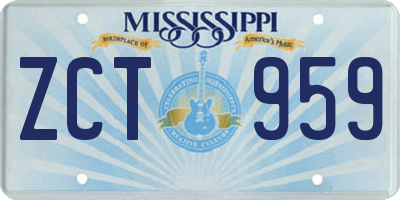 MS license plate ZCT959