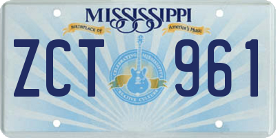 MS license plate ZCT961