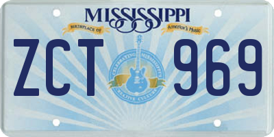 MS license plate ZCT969