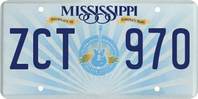 MS license plate ZCT970