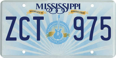 MS license plate ZCT975