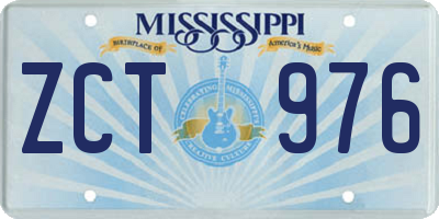 MS license plate ZCT976