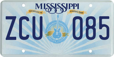 MS license plate ZCU085