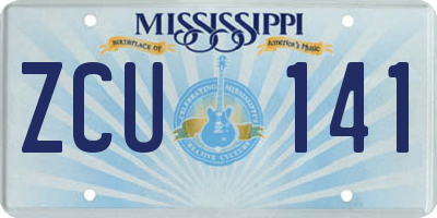 MS license plate ZCU141