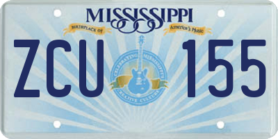 MS license plate ZCU155
