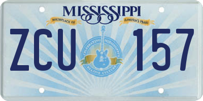 MS license plate ZCU157