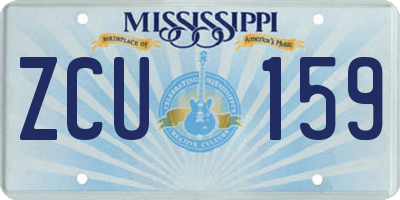MS license plate ZCU159