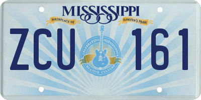 MS license plate ZCU161
