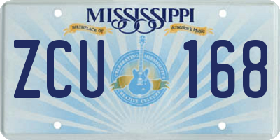 MS license plate ZCU168