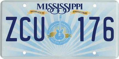MS license plate ZCU176
