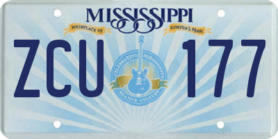 MS license plate ZCU177
