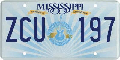 MS license plate ZCU197