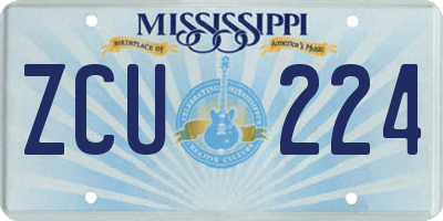 MS license plate ZCU224