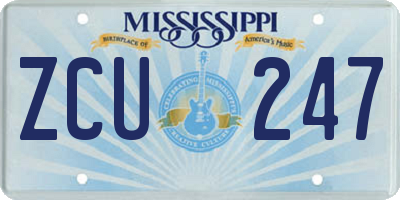 MS license plate ZCU247