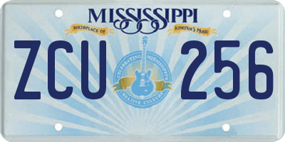 MS license plate ZCU256
